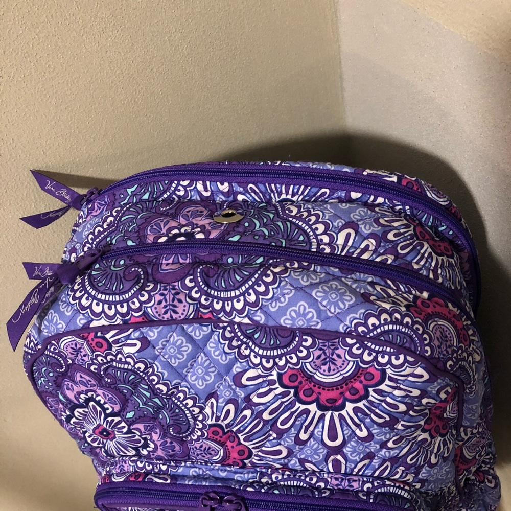 Vera Bradley Campus Tech Backpack Lilac Tapestry - Picture 4 of 8